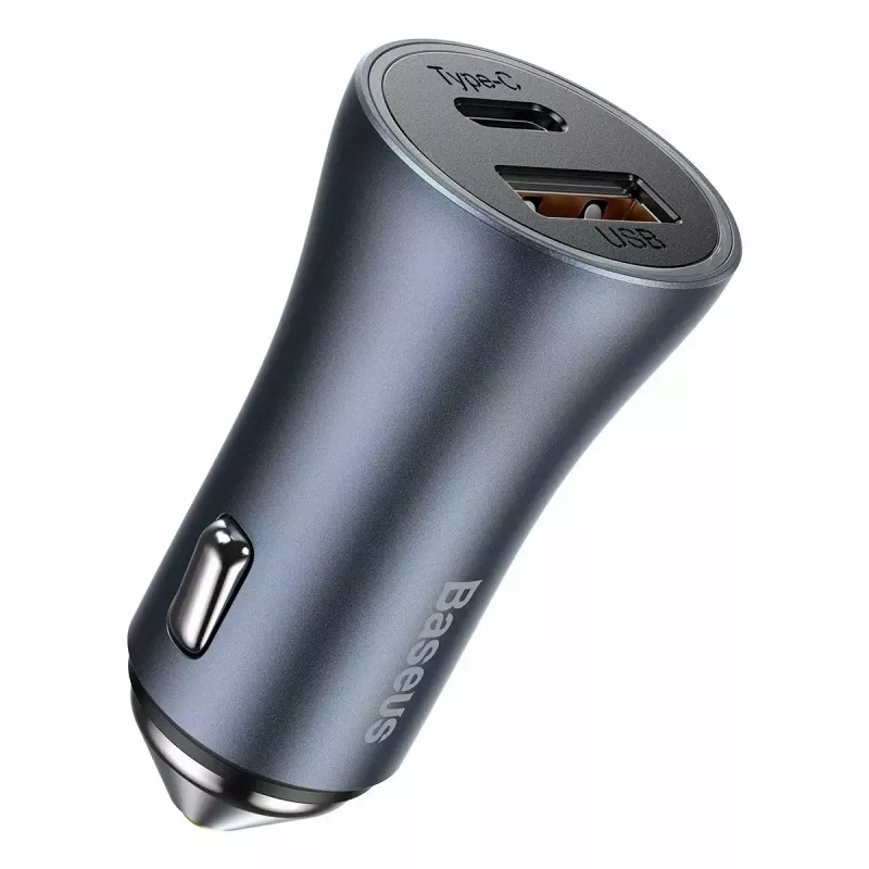 Auto lādētājs Baseus TZCCJD-0G 40W tumši pelēks — USB strāvas adapteris automašīnai