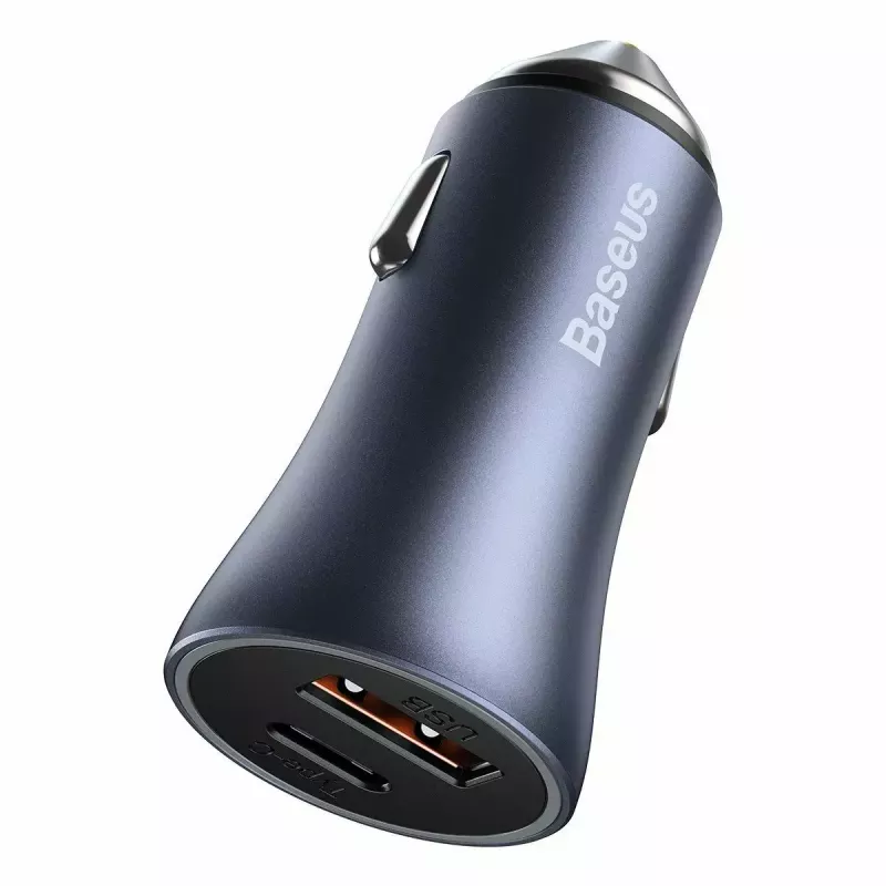 Auto lādētājs Baseus TZCCJD-0G 40W tumši pelēks — USB strāvas adapteris automašīnai