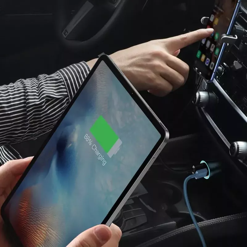 Auto lādētājs Baseus TZCCJD-0G 40W tumši pelēks — USB strāvas adapteris automašīnai