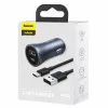 Auto lādētājs Baseus TZCCJD-0G 40W tumši pelēks — USB strāvas adapteris automašīnai