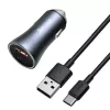 Auto lādētājs Baseus TZCCJD-0G 40W tumši pelēks — USB strāvas adapteris automašīnai