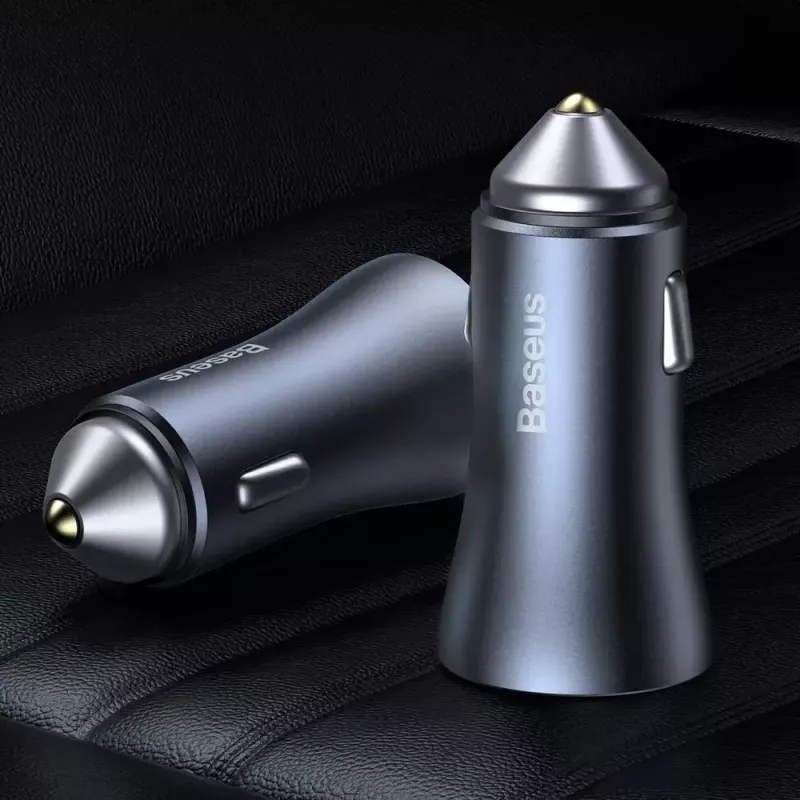 Auto lādētājs Baseus TZCCJD-0G 40W tumši pelēks — USB strāvas adapteris automašīnai