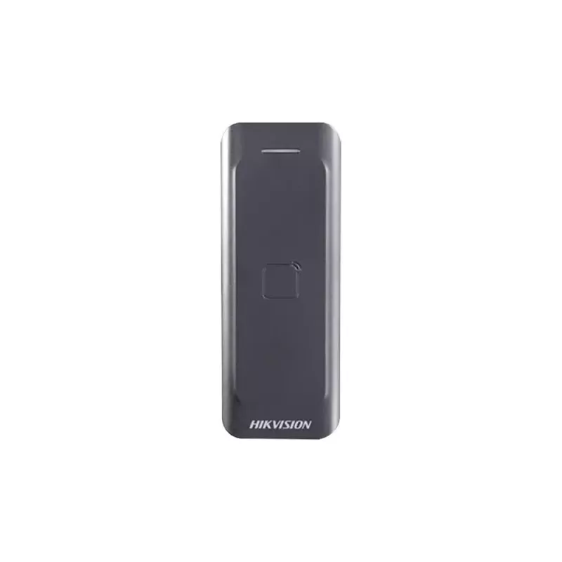 Piekļuves kontroles lasītājs Hikvision DS-K1802E, melns, DC 0–12 V, maks. 0.15 A, 115.9×43.3×17 mm