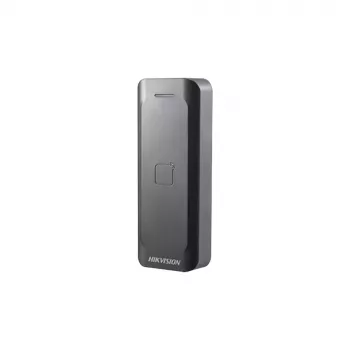 Piekļuves kontroles lasītājs Hikvision DS-K1802E, melns, DC 0–12 V, maks. 0.15 A, 115.9×43.3×17 mm