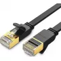 Ethernet kabelis UGREEN NW106 Cat.7 STP RJ45 plakans 3 m (melns)