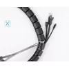 Kabeļu organizators UGREEN Spiral Black — spirālveida kabeļu uzmava, 1 gab.