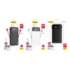 Powerbank Dudao K1Pro 20000mAh 15W ar 4 integrētiem kabeļiem, melns