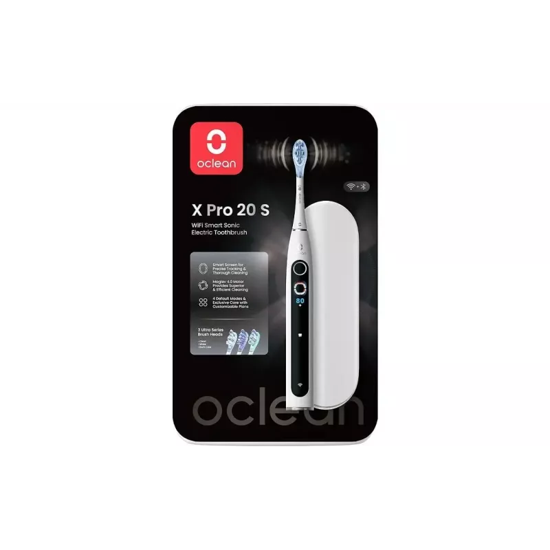 Elektriskā zobu birste OCLEAN X Pro 20 S balta ar viedo spiediena sensoru