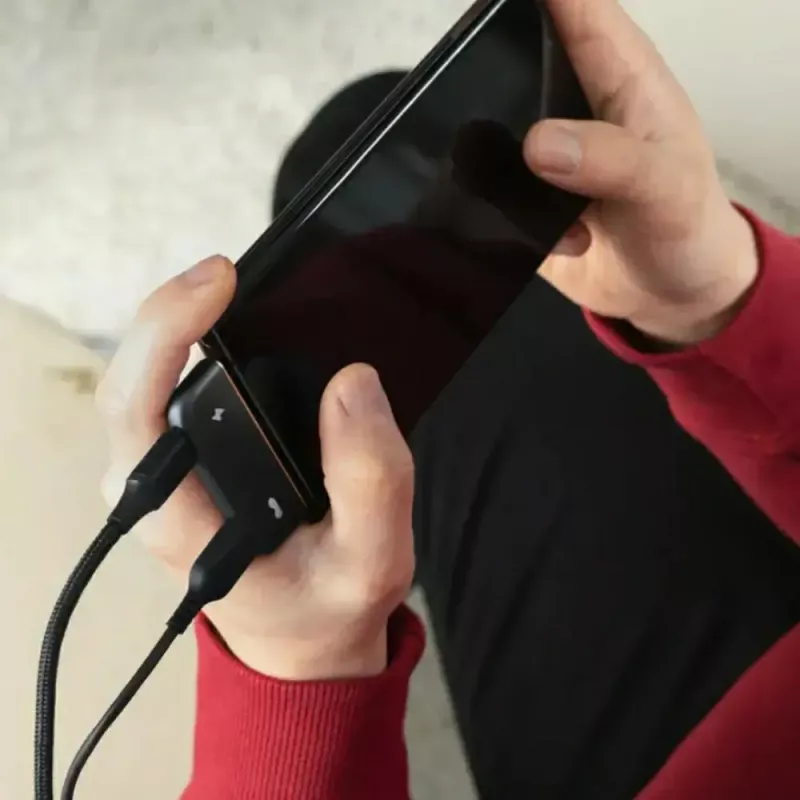 USB-C adapteris Rokid UNB23010 — 2x USB-C pieslēgvietas, melns