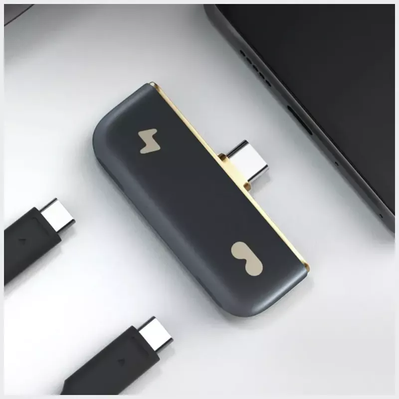 USB-C adapteris Rokid UNB23010 — 2x USB-C pieslēgvietas, melns