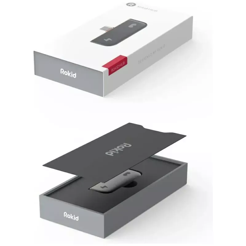 USB-C adapteris Rokid UNB23010 — 2x USB-C pieslēgvietas, melns