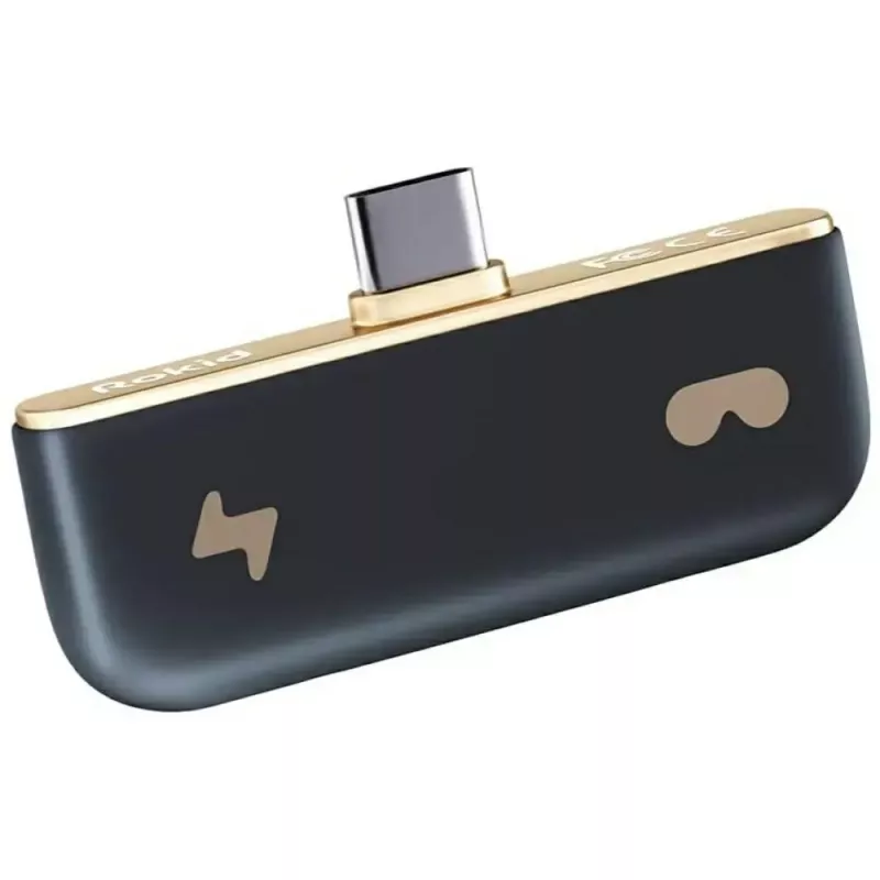USB-C adapteris Rokid UNB23010 — 2x USB-C pieslēgvietas, melns