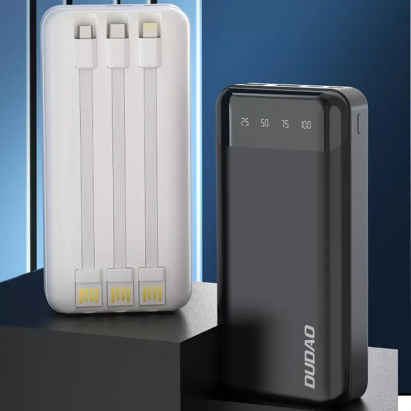 Pārnēsājams akumulators Dudao K6Pro+ 20000mAh USB Type-C + micro USB + Lightning