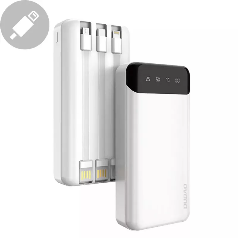 Pārnēsājams akumulators Dudao K6Pro+ 20000mAh USB Type-C + micro USB + Lightning