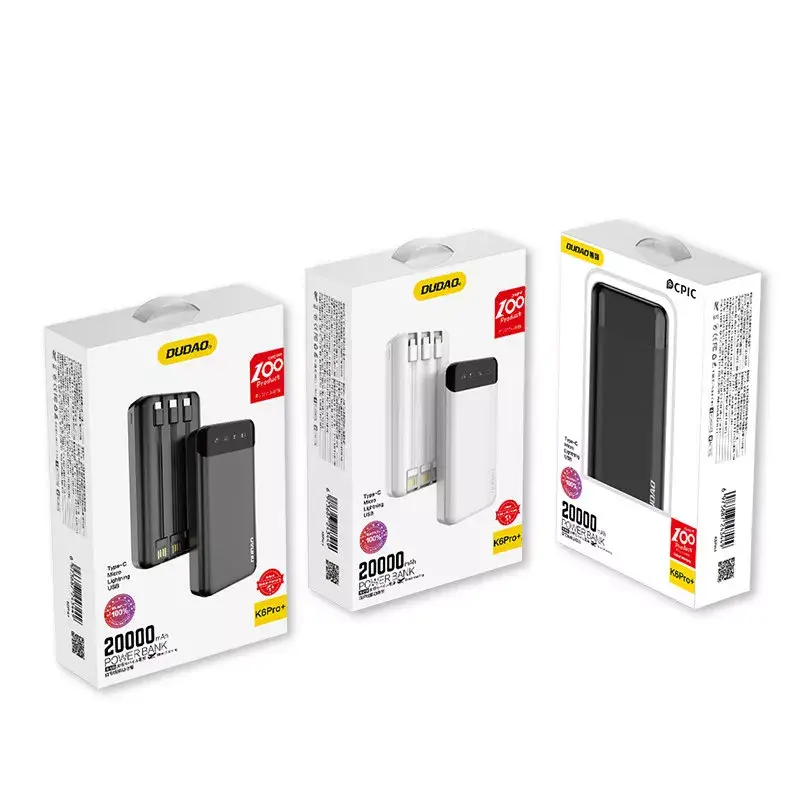 Pārnēsājams akumulators DUDAO K6Pro+ 20000mAh