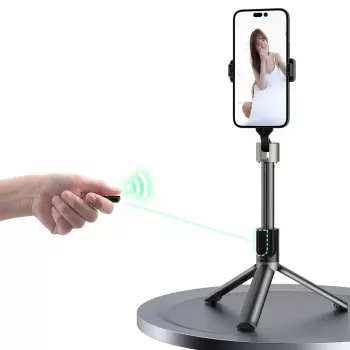 Selfie Stick Dudao F18 — Pasīvais Mobilā Telefona Turētājs, Balts, ABS un Alumīnijs