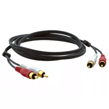 Audio kabelis Kramer Electronics C-2RAM/2RAM-3 0.9m 2xRCA Melns