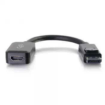 C2G 8 collu DisplayPort vīrišķais uz HDMI sievišķo adapteris pārveidotājs melns
