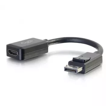 C2G 8 collu DisplayPort vīrišķais uz HDMI sievišķo adapteris pārveidotājs melns
