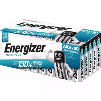 Energizer Max Plus LR03 AAA 1.5V sārma baterijas, 50 iepakojums
