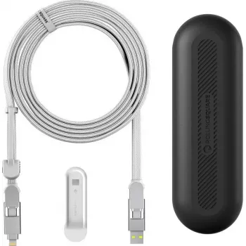 Rolling Square inCharge XL 3m Balts — USB uzlādes un datu kabelis, 3 m, balts