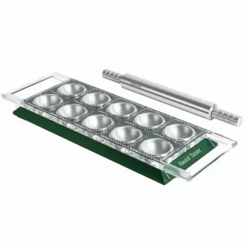 Ravioli veidotājs Marcato Ravioli Tablet Green RT-VER — manuāls zīmogs pildītām pastas loksnēm