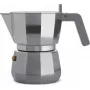 Alessi DC06/3 Moka Katliņš Sudraba Krāsā — 3 Tases, Plīts Katliņš