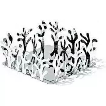 Pasniegšanas grozs Alessi ESI18 Square, nerūsējošais tērauds, 205x205x83 mm
