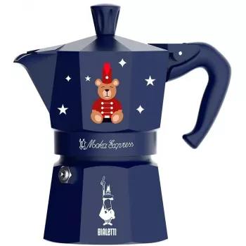 Stovetopa espresso kafijas automāts BIALETTI Moka Express 1 tase zils Joyful Memories