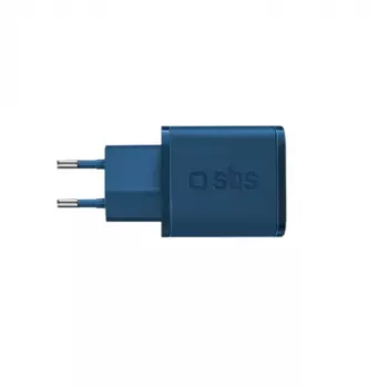 SBS Mobile 20W USB-C maiņstrāvas lādētājs viedtālrunim, planšetei, viedpulkstenim, austiņām, portatīvajam skaļrunim, zils
