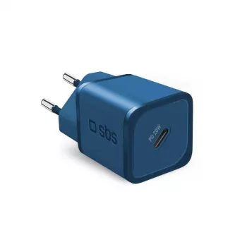 SBS Mobile 20W USB-C maiņstrāvas lādētājs viedtālrunim, planšetei, viedpulkstenim, austiņām, portatīvajam skaļrunim, zils
