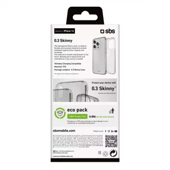 SBS TESKINIP1561PT Caurspīdīgs vāciņš iPhone 15 Pro 15.5 cm