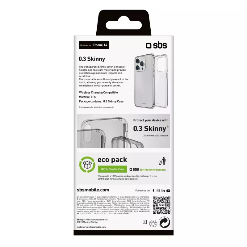 SBS TESKINIP1561PT Caurspīdīgs vāciņš iPhone 15 Pro 15.5 cm
