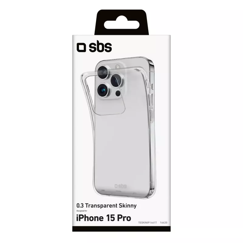 SBS TESKINIP1561PT Caurspīdīgs vāciņš iPhone 15 Pro 15.5 cm