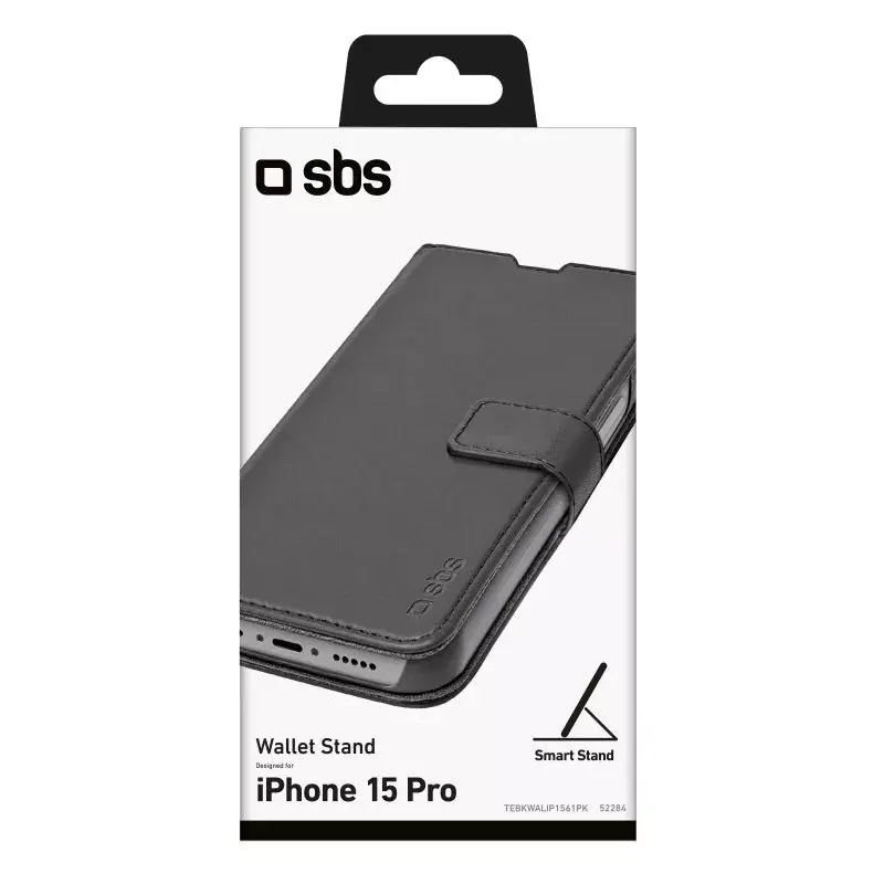 SBS TEBKWALIP1561PK Maciņš iPhone 15 Pro 6.1 collu Melns