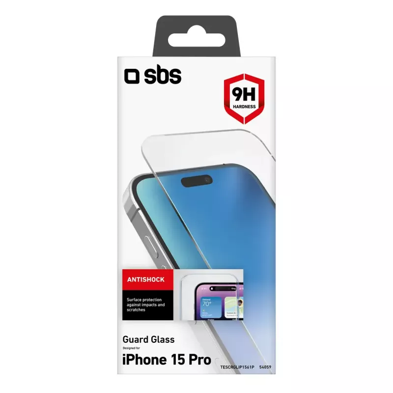 SBS TESCRGLIP1561P Apple iPhone 15 Pro rūdīta stikla aizsargplēve