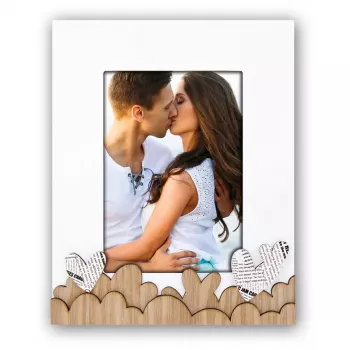 Vienvietīgs foto rāmis ZEP Romina Natural White 199x245 mm