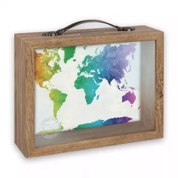 Krājkasīte ZEP RM4545 Brūns Stikls Koks Metāls 210x65x170 mm