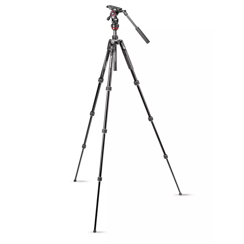 Statīvs Manfrotto MVKBFRT-LIVE digitālajām/filmu kamerām 3 kājas Melns Sarkans Sudrabs