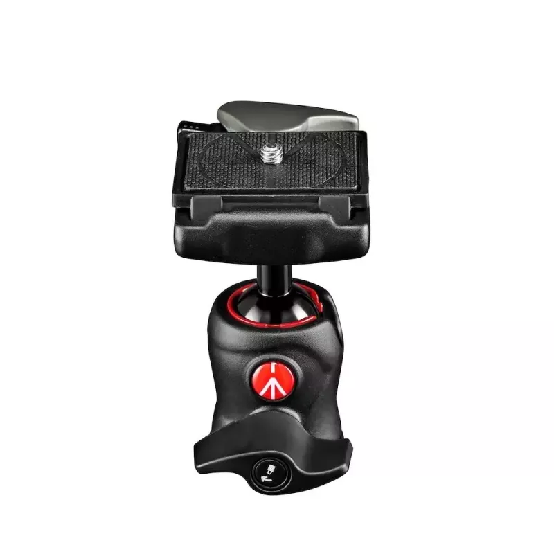 Manfrotto MH490-BH lodveida galva 1/4 collas, alumīnijs, melna, augstums 90 mm, svars 190 g