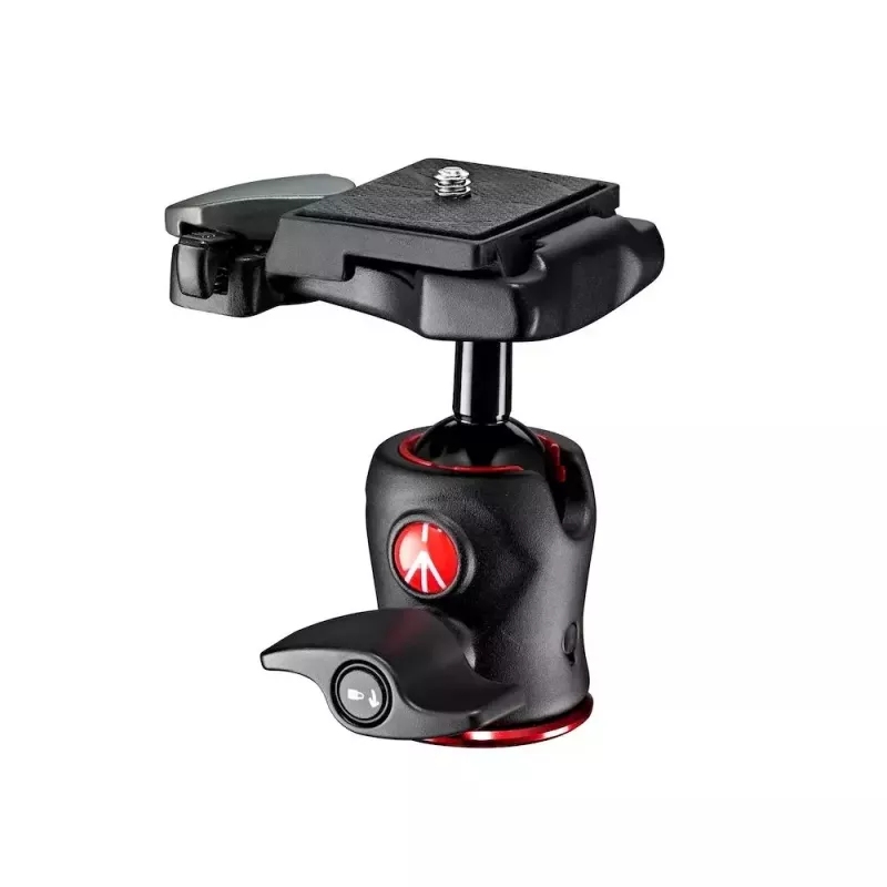 Manfrotto MH490-BH lodveida galva 1/4 collas, alumīnijs, melna, augstums 90 mm, svars 190 g