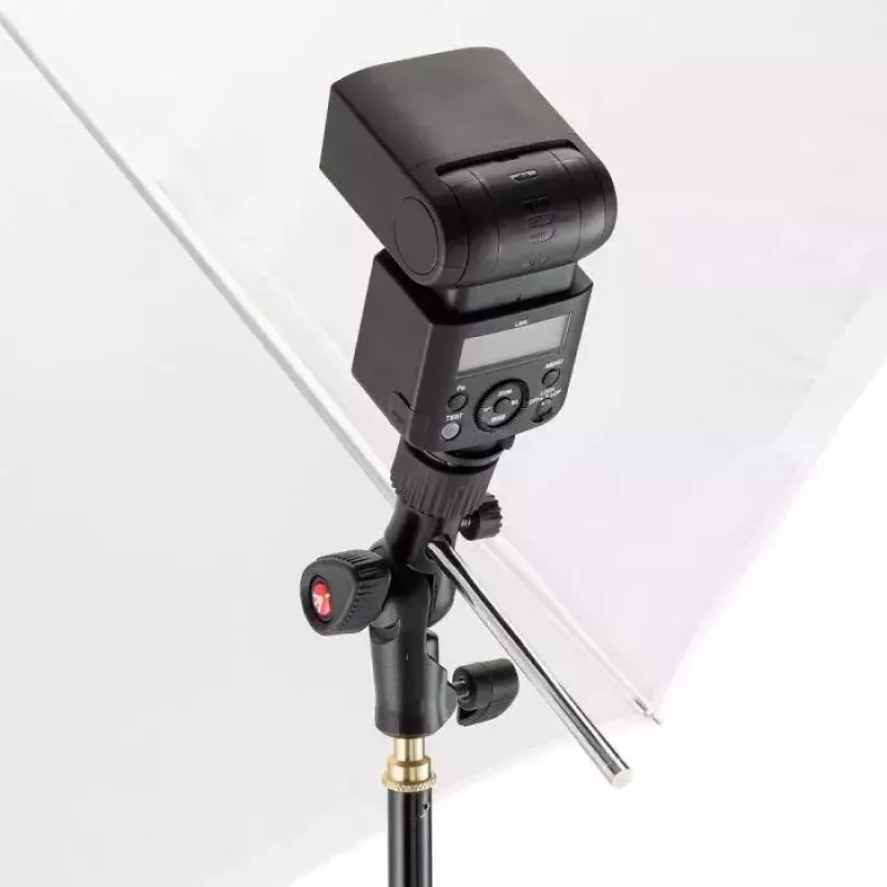 Manfrotto MLH1HS-2 aukstās kurpes slīpuma galva ar gaismas savienojumu un lietussarga turētāju