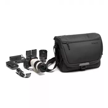 Manfrotto MB MA3-M-M Melnā messenger soma universāla plecu siksna