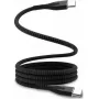 Magnētiskais USB-C uz USB-C kabelis STATIK MagStack Pro 2m Melns