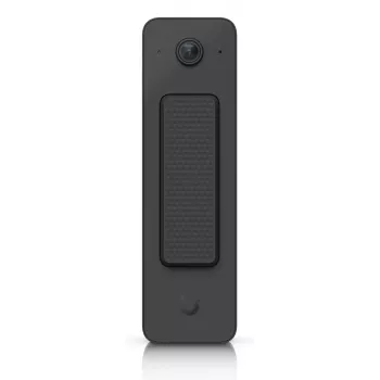 Durvju zvans UBIQUITI Doorbell Lite Black — vadu PoE video durvju zvans, 5 MP, 2560×1920, IPX5, metāla un polikarbonāta korpuss