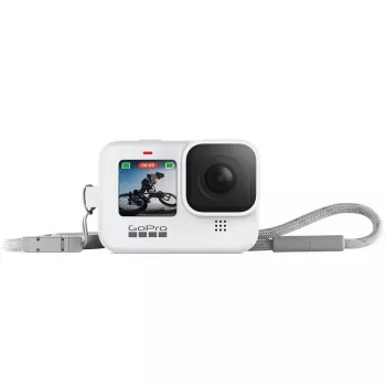 Silicone kameras āda GoPro Sleeve + Lanyard HERO12/HERO11/HERO10/HERO9 Black — Balta