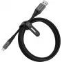 USB uz Lightning kabelis OTTERBOX Premium 2 m — Dark Ash Black, USB-A uz Lightning, izturīgs uzlādei un datu pārsūtīšanai