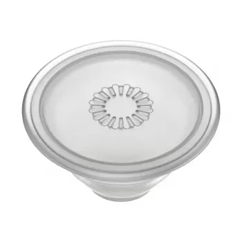 PopSockets PlantCore PopGrip — universāls telefona turētājs, pelēks caurspīdīgs, 38.8×7.7 mm