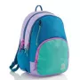 Skolas mugursoma MIQUELRIUS MR19342 — zila/zaļa, sporta stils, 27 L, 3 nodalījumi