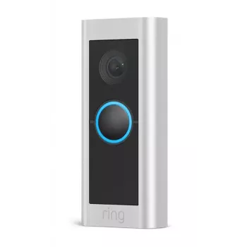 Video durvju zvans RING Video Doorbell Pro 2 Hardwired — Niķeļa satīna tērauds, vadu Wi‑Fi, 150°×150° redzes lauks, 16–24 V AC